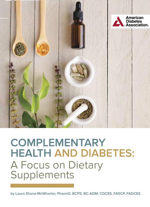 Book cover for Complementary Health and Diabetes: A Focus on Dietary Supplements