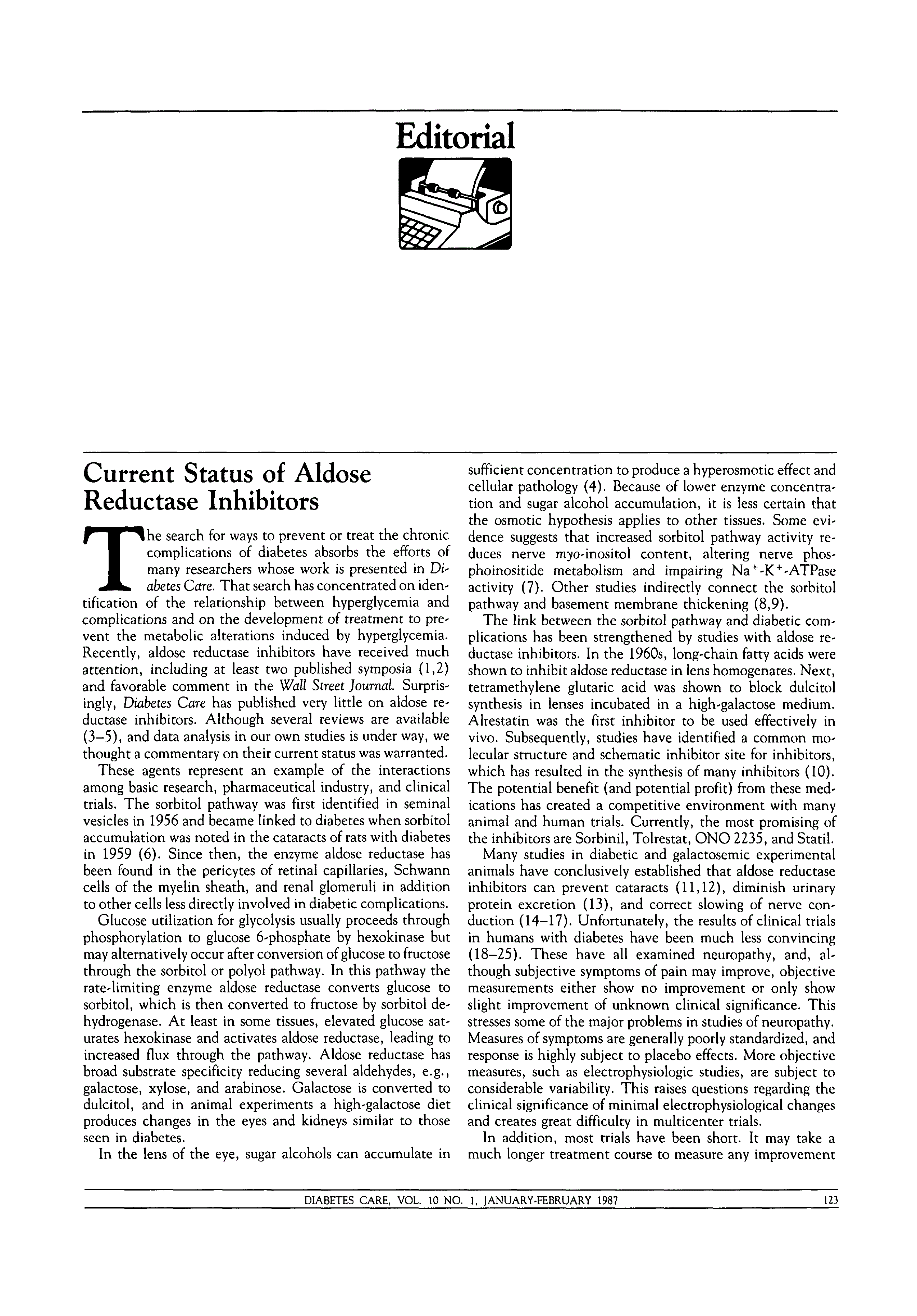First page of Current Status of Aldose Reductase Inhibitors