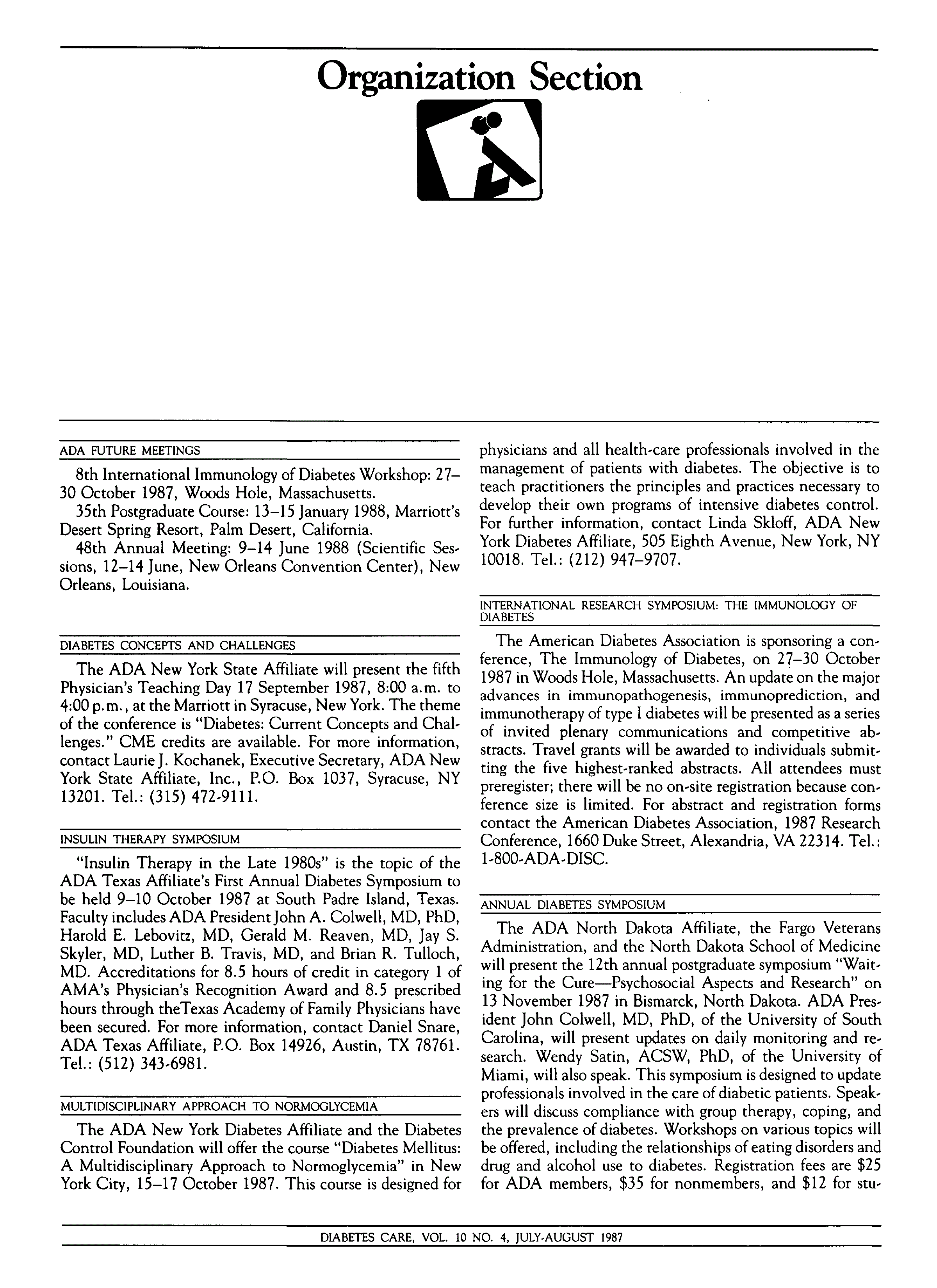 First page of Organization Section