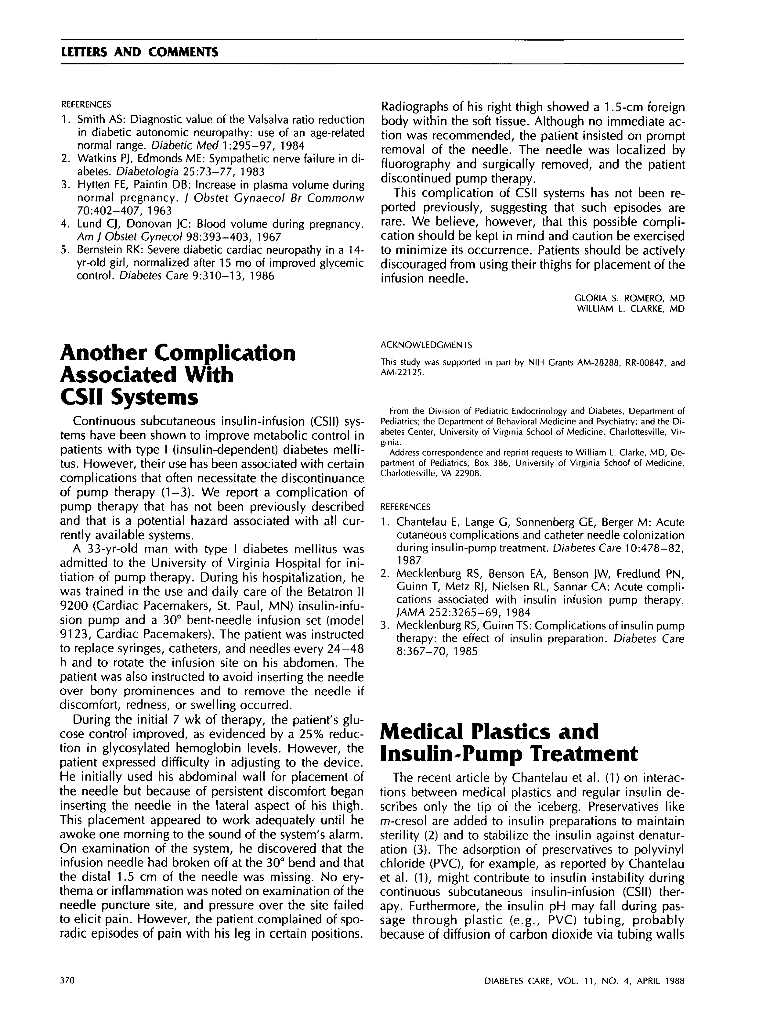 First page of Another Complication Associated With CSII Systems