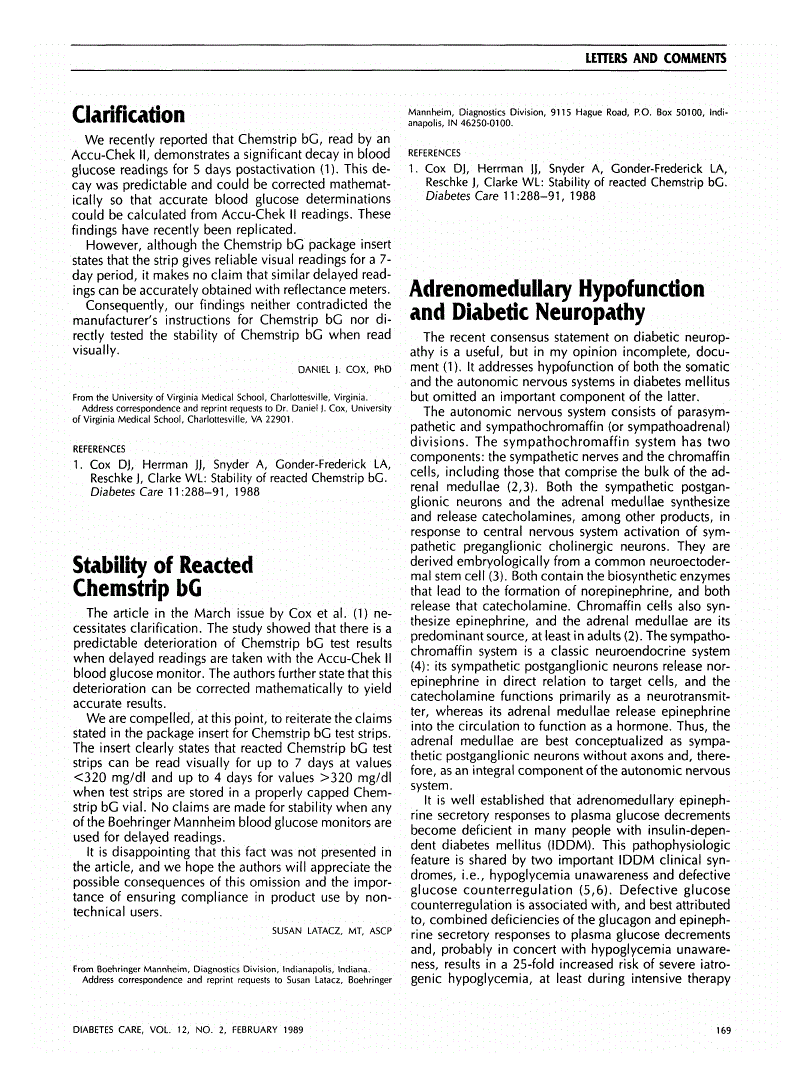 First page of Adrenomedullary Hypofunction and Diabetic Neuropathy