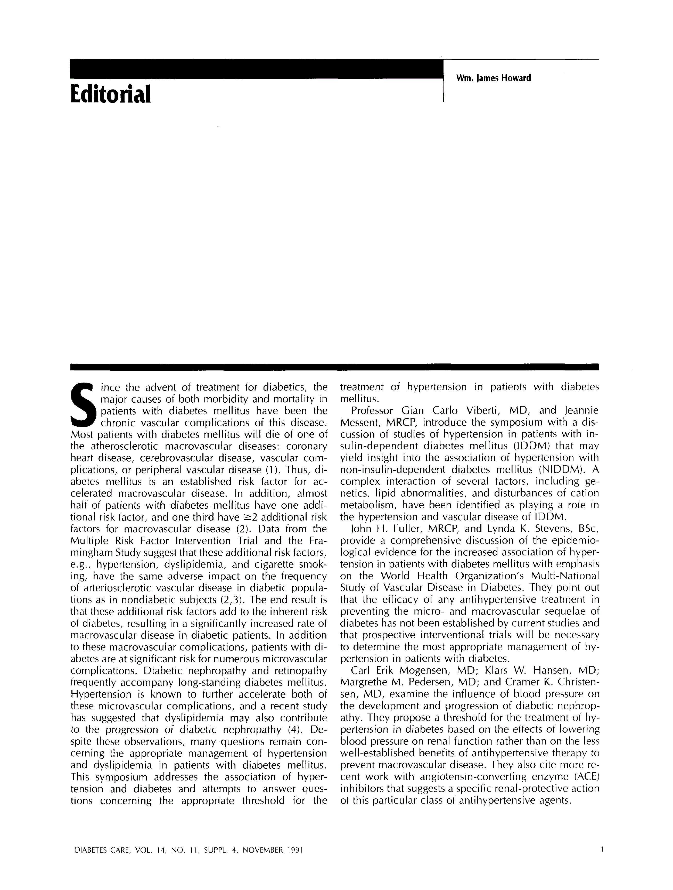 First page of Editorial