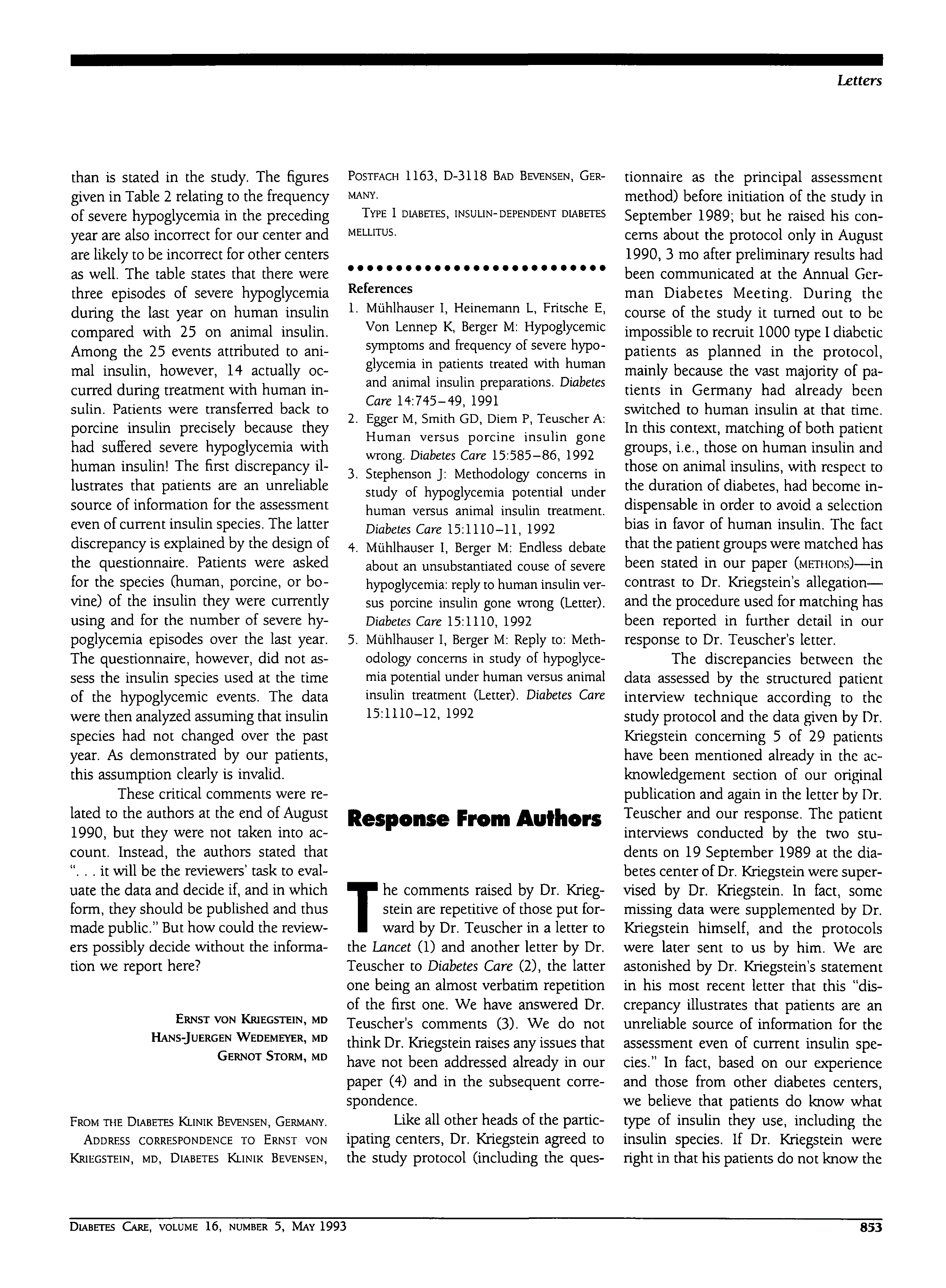 First page of Response From Authors