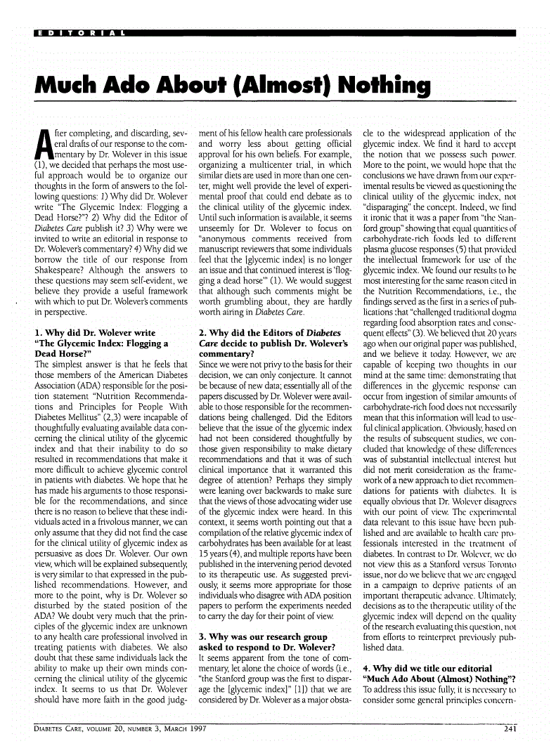 First page of Much Ado About (Almost) Nothing