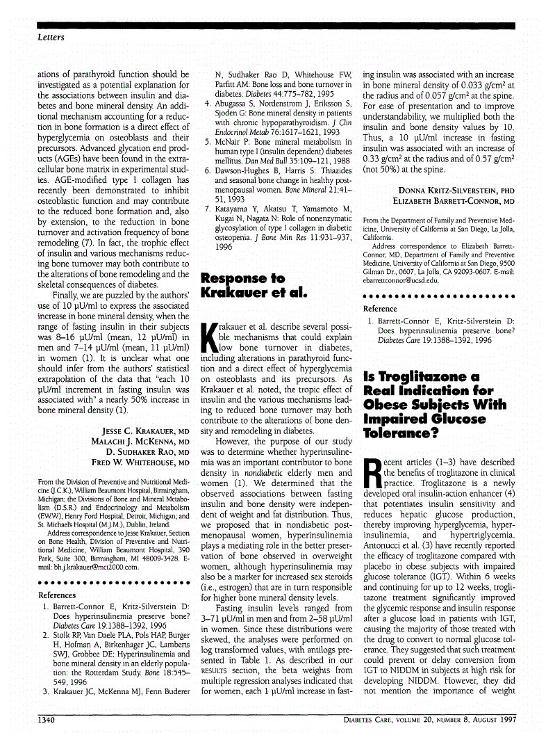 First page of Response to Krakauer et al