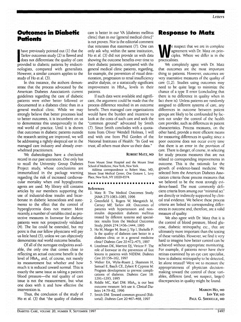 First page of Response to Matz