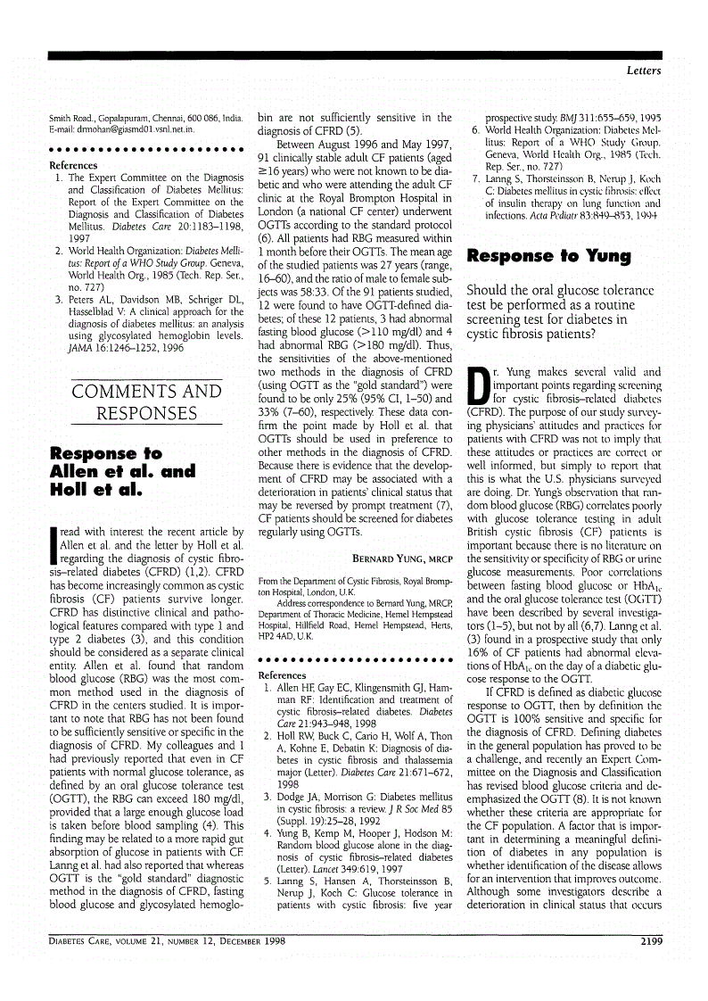 First page of Response to Allen et al. and Holl et al.