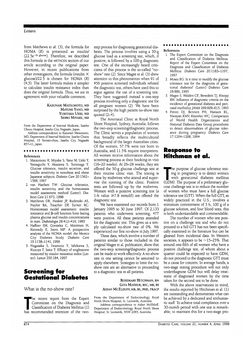 First page of Screening for Gestational Diabetes: What is the no-show rate?