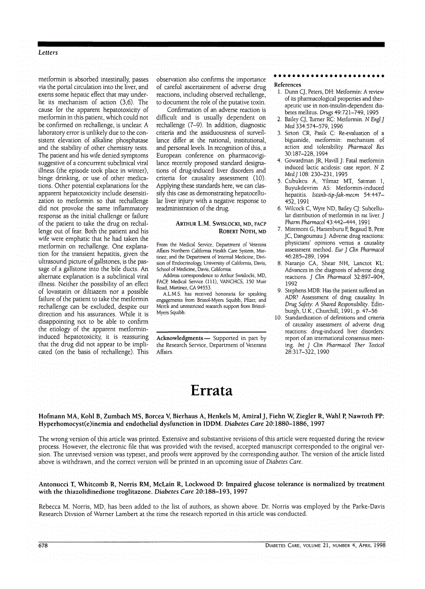 First page of Errata