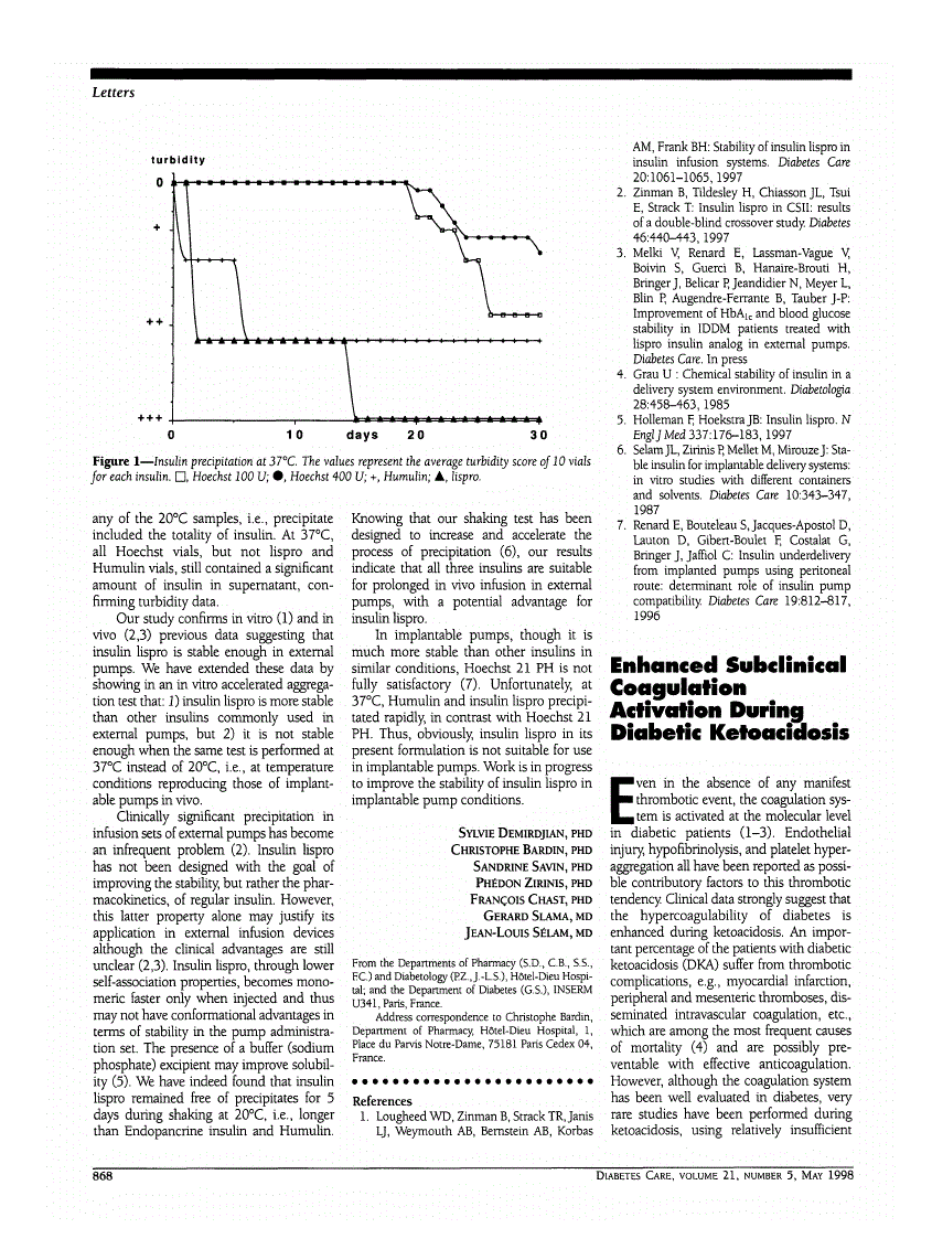 First page of Enhanced Subclinical Coagulation Activation During Diabetic Ketoacidosis