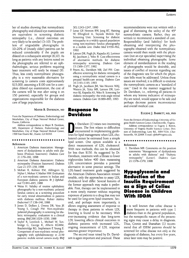 First page of Response to Davidson