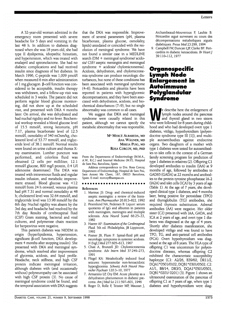 First page of Organospecific Lymph Node Enlargement in Autoimmune Polyglandular Syndrome
