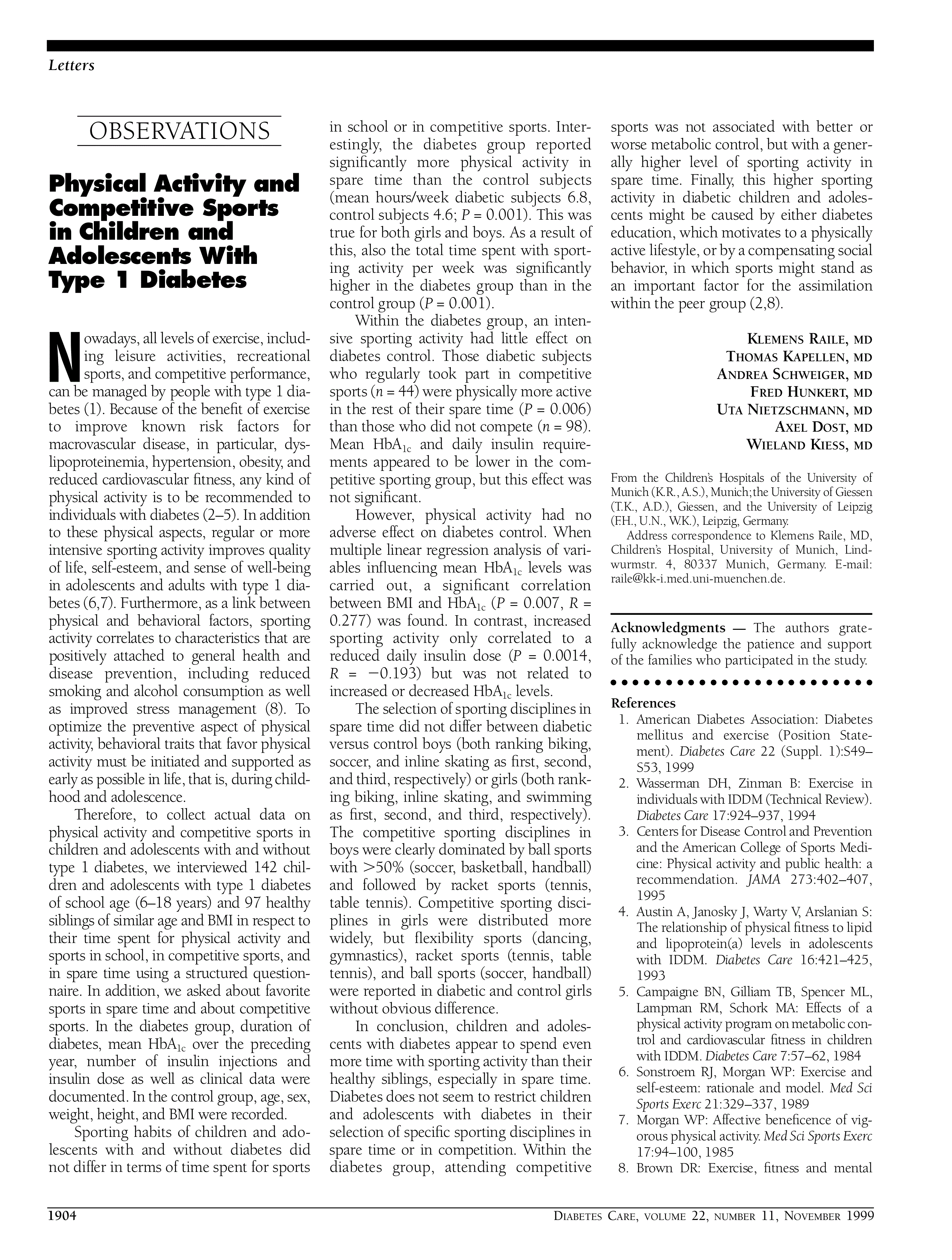 First page of Homeostasis model assessment as a clinical index of insulin resistance. Comparison with the minimal model analysis.