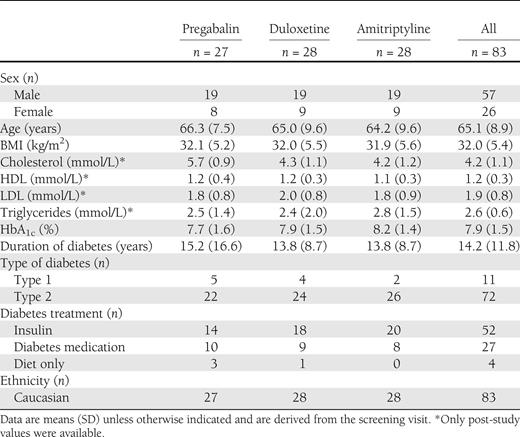 Basic demography of randomized patients