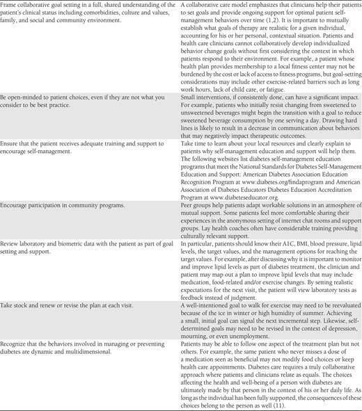 Recommendations for health care providers