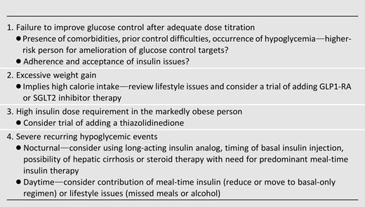 Dealing with problems when on insulin therapy