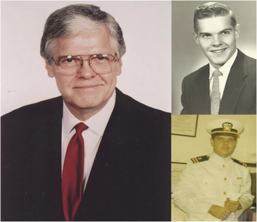 Philip E. Cryer, as a mature professor and as a U.S. Naval officer.