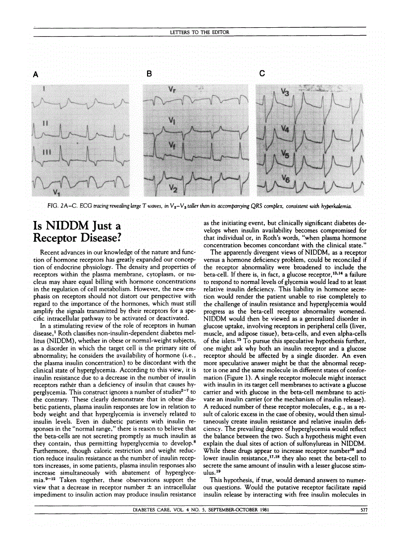First page of Is NIDDM Just a Receptor Disease?