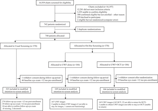 Consolidated Standards of Reporting Trials (CONSORT) participant flow diagram for participant inclusion—intention-to-treat and mITT populations. mo, months.