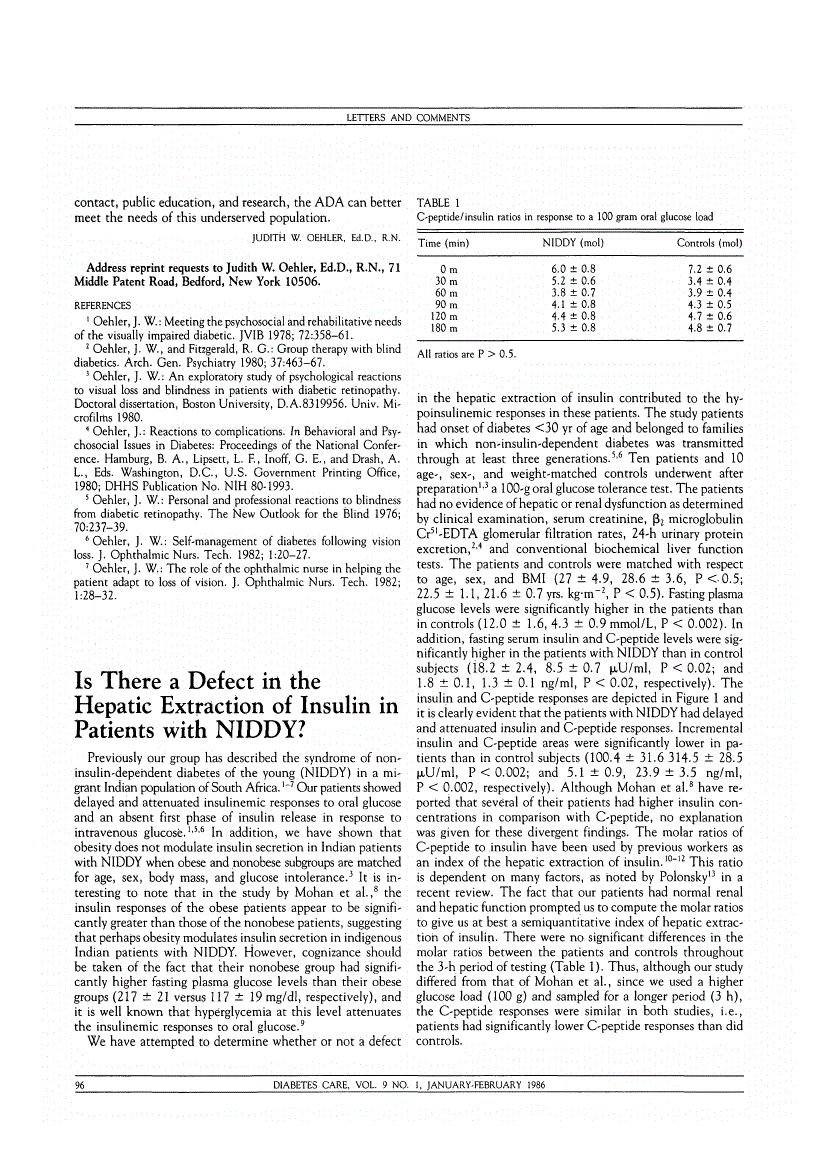 First page of Is There a Defect in the Hepatic Extraction of Insulin in Patients with NIDDY?