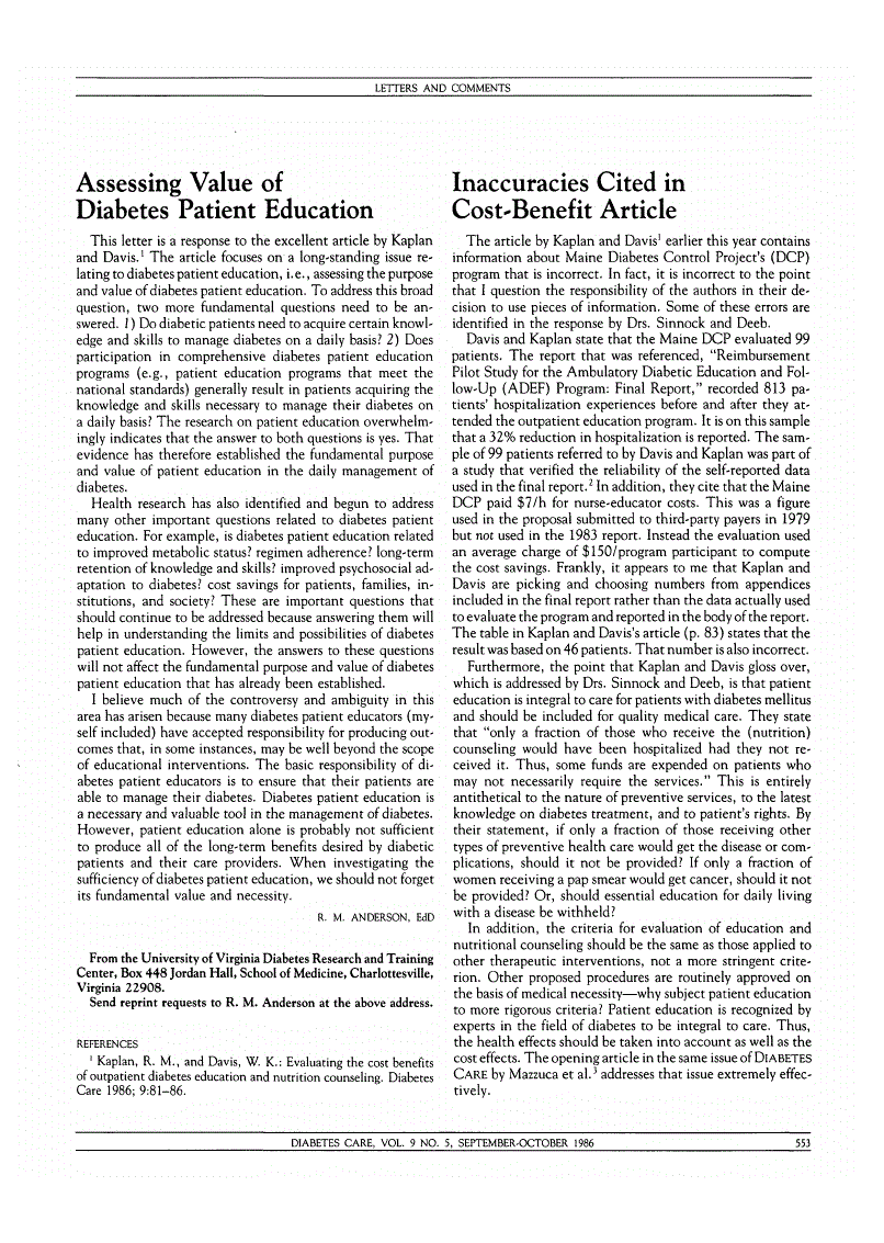 First page of Inaccuracies Cited in Cost-Benefit Article