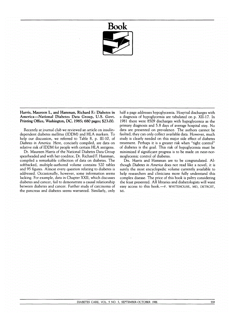 First page of Diabetes in America—National Diabetes Data Group