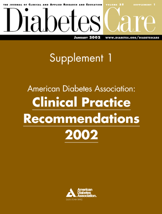 Diabetes Care Cover Image for Volume 25, Issue suppl_1