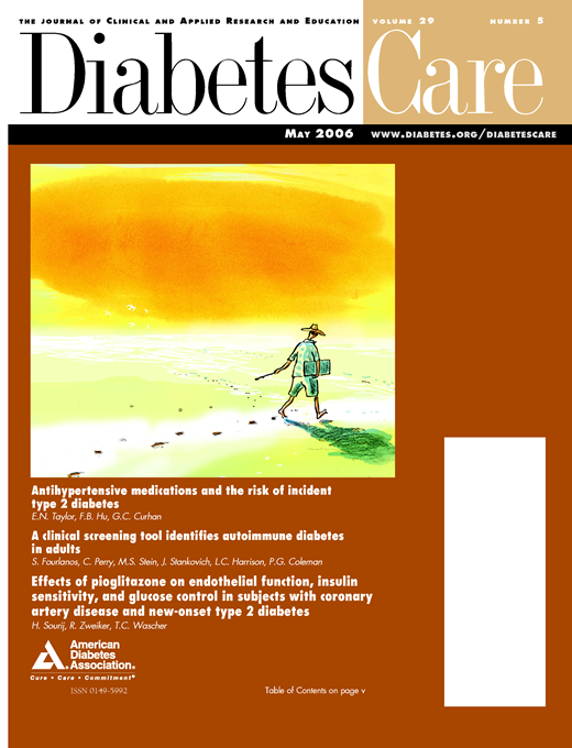 Diabetes Care Cover Image for Volume 29, Issue 5