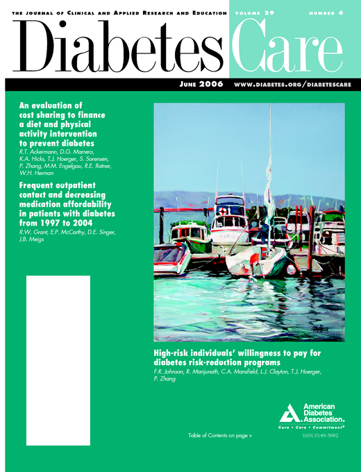 Diabetes Care Cover Image for Volume 29, Issue 6