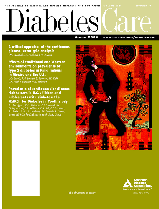 Diabetes Care Cover Image for Volume 29, Issue 8