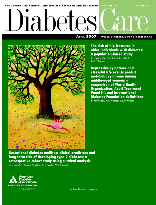 Diabetes Care Cover Image for Volume 30, Issue 4