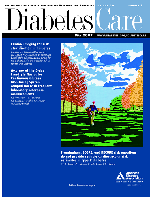 Diabetes Care Cover Image for Volume 30, Issue 5