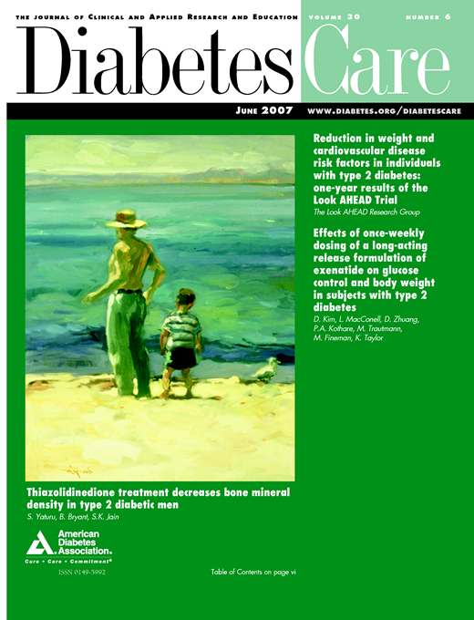 Diabetes Care Cover Image for Volume 30, Issue 6
