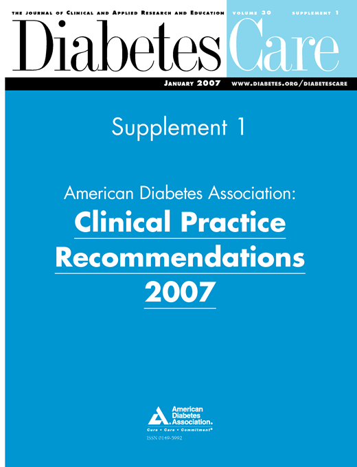 Diabetes Care Cover Image for Volume 30, Issue suppl_1