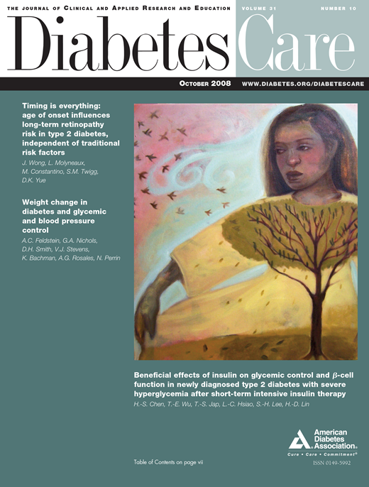Diabetes Care Cover Image for Volume 31, Issue 10