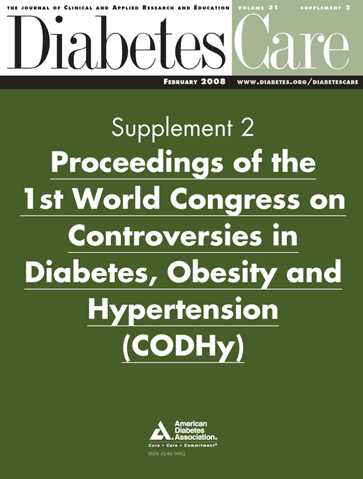 Diabetes Care Cover Image for Volume 31, Issue Supplement_2