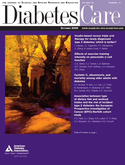 Diabetes Care Cover Image for Volume 32, Issue 10