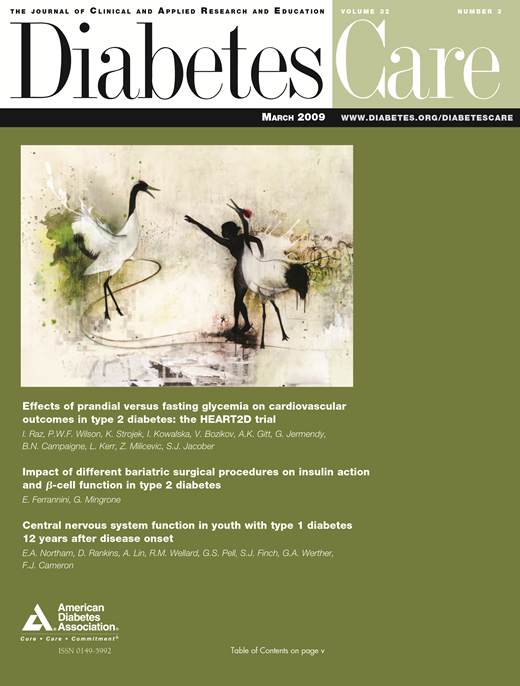 Diabetes Care Cover Image for Volume 32, Issue 3