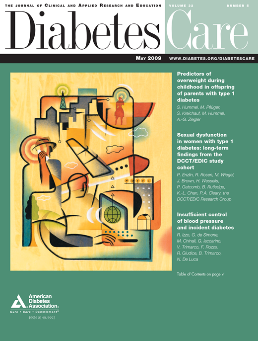 Diabetes Care Cover Image for Volume 32, Issue 5
