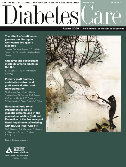 Diabetes Care Cover Image for Volume 32, Issue 8