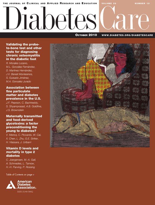 Diabetes Care Cover Image for Volume 33, Issue 10