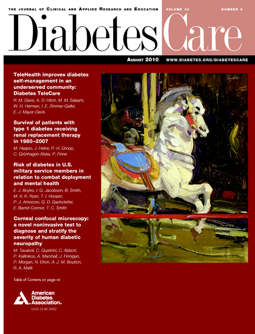 Diabetes Care Cover Image for Volume 33, Issue 8