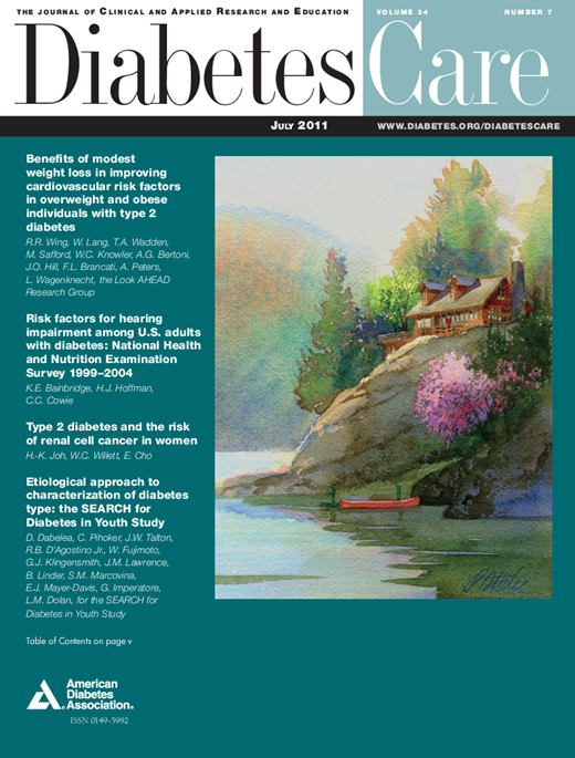 Diabetes Care Cover Image for Volume 34, Issue 7
