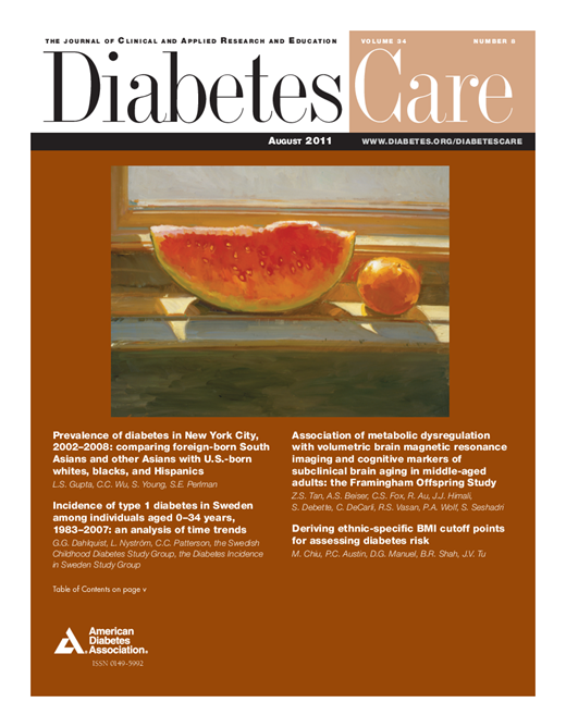 Diabetes Care Cover Image for Volume 34, Issue 8