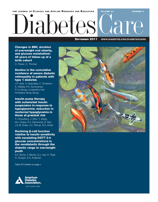 Diabetes Care Cover Image for Volume 34, Issue 9
