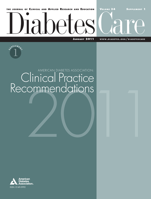 Diabetes Care Cover Image for Volume 34, Issue Supplement_1