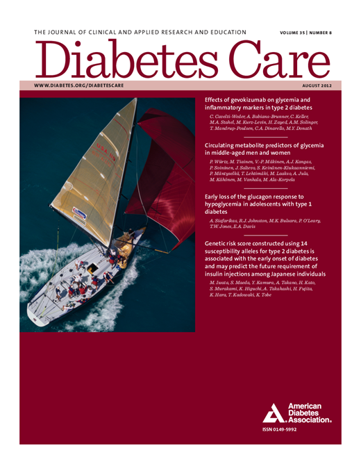 Diabetes Care Cover Image for Volume 35, Issue 8