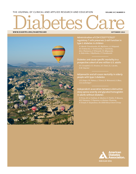 Diabetes Care Cover Image for Volume 35, Issue 9