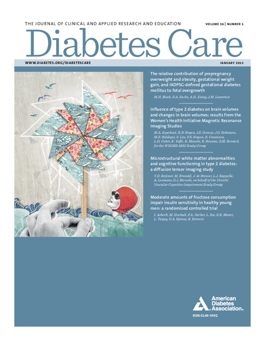 Diabetes Care Cover Image for Volume 36, Issue 1