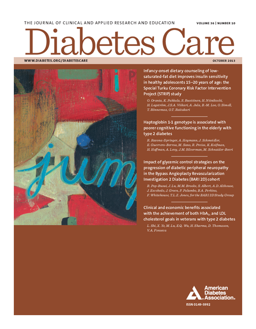 Diabetes Care Cover Image for Volume 36, Issue 10